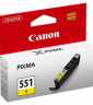 CANON CLI-551 Y (6511B001AA), CLI-551Y za Canon PIXMA iP7250, MG5450, MG6350 kapacitete 7ml za cca 130 stran kartusa, toner, foto papir, panasonic, inkjet, laserjet