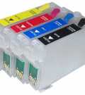 Komplet polnilnih kartuÅ¡ Fenix E-T0711+E-T0712+E-T0713+E-T0714 z ARC Äipom brez Ärnila  kartusa, toner, foto papir, panasonic, inkjet, laserjet