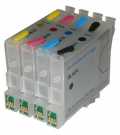 Komplet polnilnih kartuÅ¡ Fenix E-T0612+T0613+T0614+T0611bk z ARC Äipom brez Ärnila  kartusa, toner, foto papir, panasonic, inkjet, laserjet