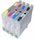 Komplet polnilnih kartuÅ¡ Fenix E-T0441+E-T0442+E-T0443+E-T0444 z ARC Äipom brez Ärnila kartusa, toner, foto papir, panasonic, inkjet, laserjet